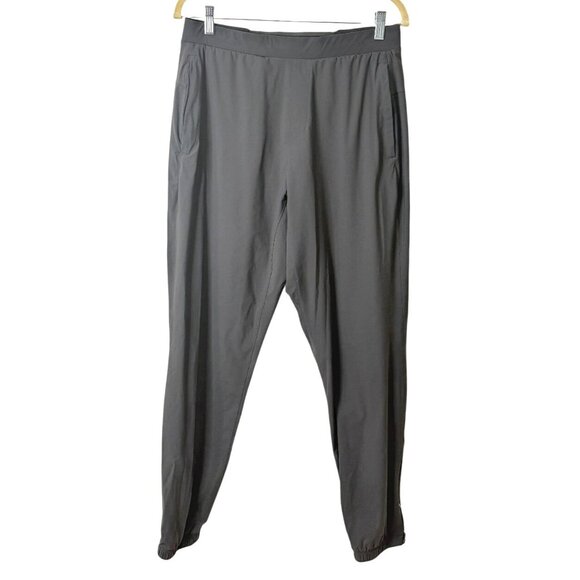 IBKUL Gray Joggers Stretch Activewear Pants Zip Ankle Size M - Picture 1 of 8